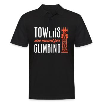 Tours destinées à l’escalade des tours de télécommunication - Polo Homme - noir - Devant - Kai (181cm)