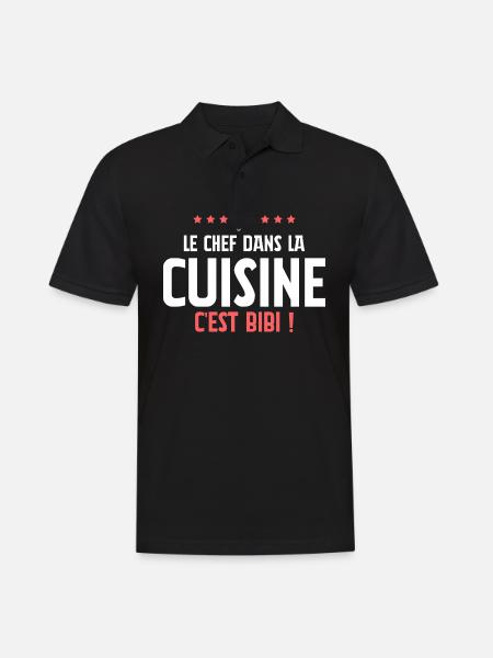 De chef-kok in de keuken is bibi! -Schort - Mannen poloshirt - zwart