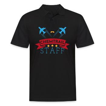 Chemtrail personnel cadeau pilote avion copilote - Polo Homme - noir - Devant - Kai (181cm)