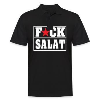 Fuck Salat BBQ Grillen Grillmeister Geschenk - Männer Poloshirt - Schwarz - Vorne - Kai (181cm)