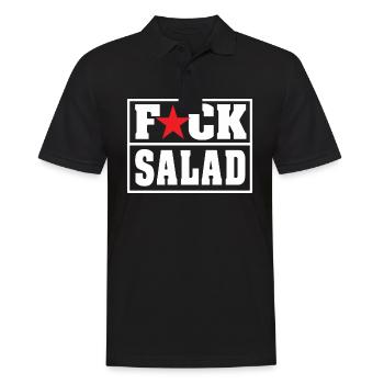 Fuck Salat BBQ Grillen Grillmeister Geschenk - Männer Poloshirt - Schwarz - Vorne - Kai (181cm)