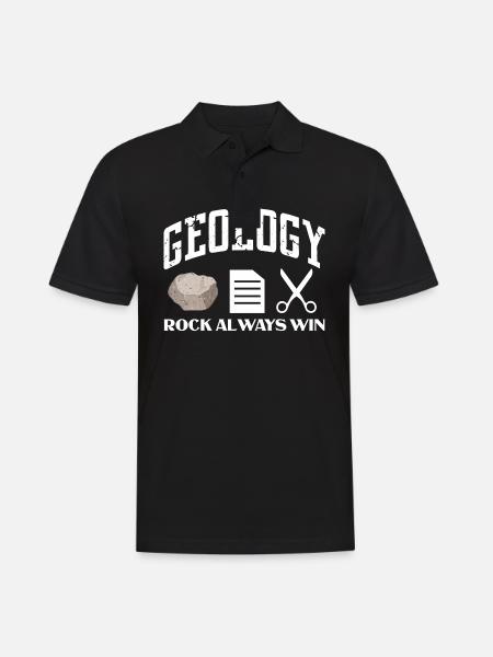Geology Rock Always Win - Men's Polo Shirt - black