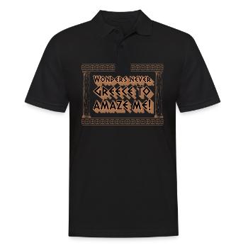 Antike Griechische Mythologie und Griechisches - Männer Poloshirt - Schwarz - Vorne - Kai (181cm)