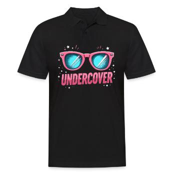 Undercover Speech - Sunglasses Design - Men's Polo Shirt - black - Front - Kai (181cm)