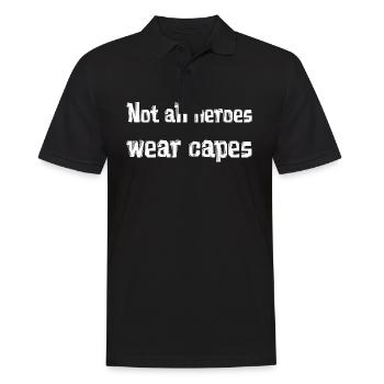 Not tous les heroes wear capes - Polo Homme - noir - Devant - Kai (181cm)