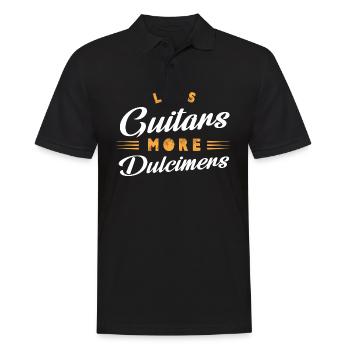 Less Guitars More Dulcimers Appalachian Dulcimer - Men's Polo Shirt - black - Front - Kai (181cm)