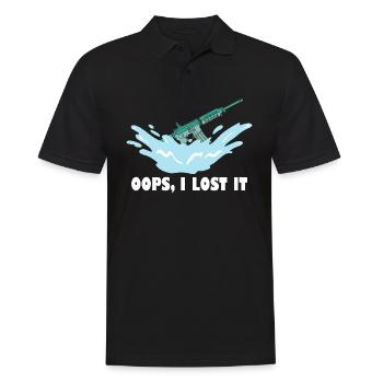 oups je l’ai perdu Design pour un fan d’armes à feu - Polo Homme - noir - Devant - Kai (181cm)