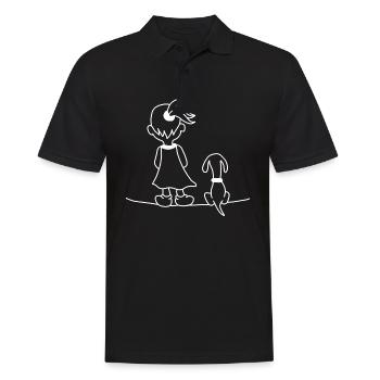 Fille chien mignon - Polo Homme - noir - Devant - Kai (181cm)