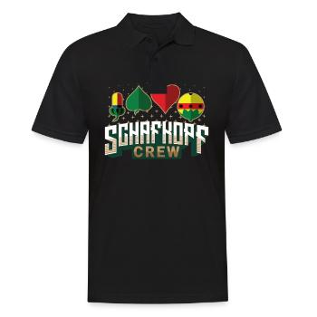 Schafkopf Crew - Männer Poloshirt - Schwarz - Vorne - Kai (181cm)