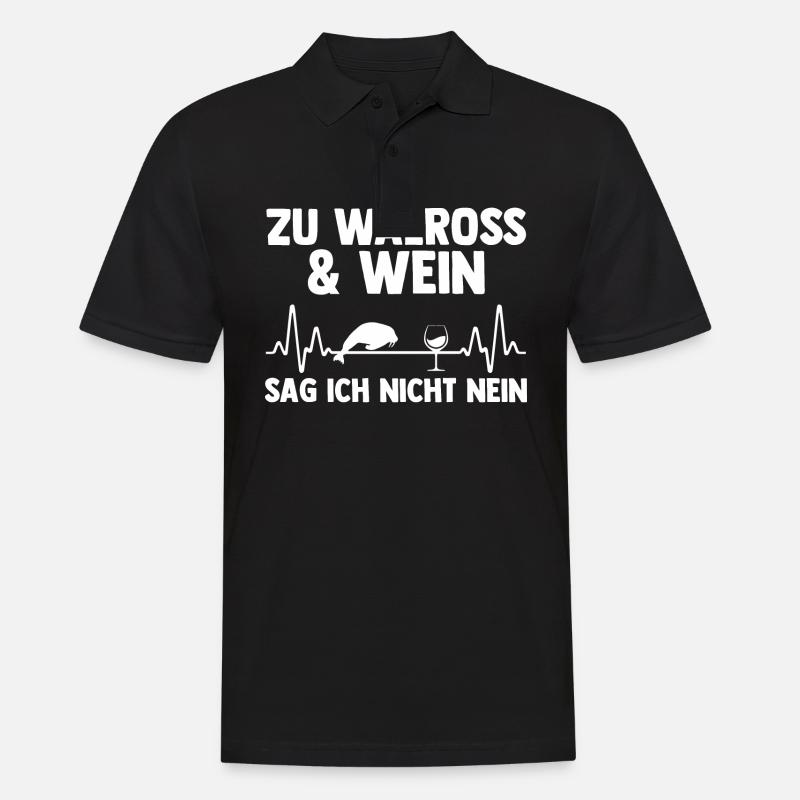 Walross - Männer Poloshirt - Schwarz