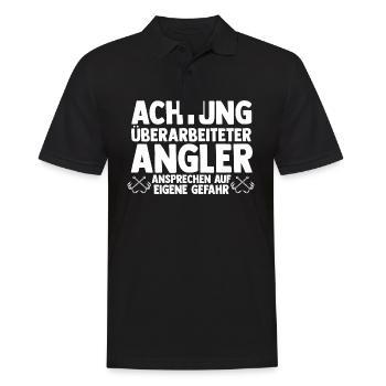 Angel Fischen Angeln Angler - Männer Poloshirt - Schwarz - Vorne - Kai (181cm)