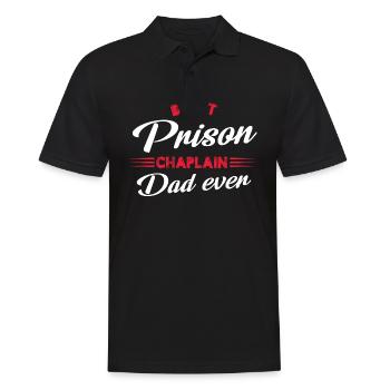 Best Prison Chaplain Dad ever - Männer Poloshirt - Schwarz - Vorne - Kai (181cm)