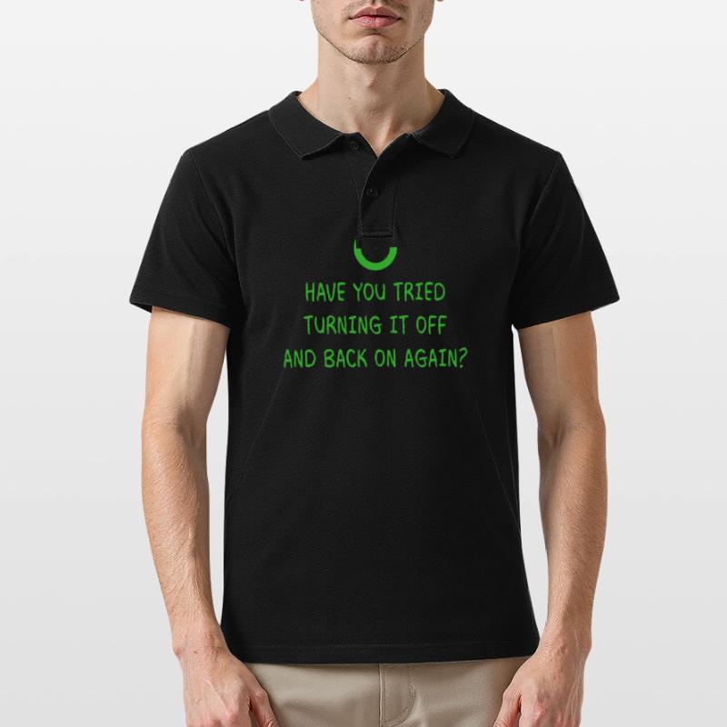 Turning it off Programming Informatik Geschenk Männer Poloshirt