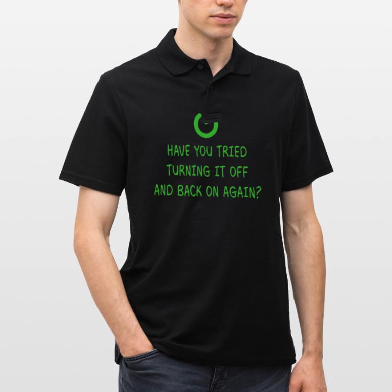 Turning it off Programming Informatik Geschenk Männer Poloshirt