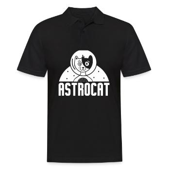 Chat Chaton Pet Astronaut Cadeau - Polo Homme - noir - Devant - Kai (181cm)