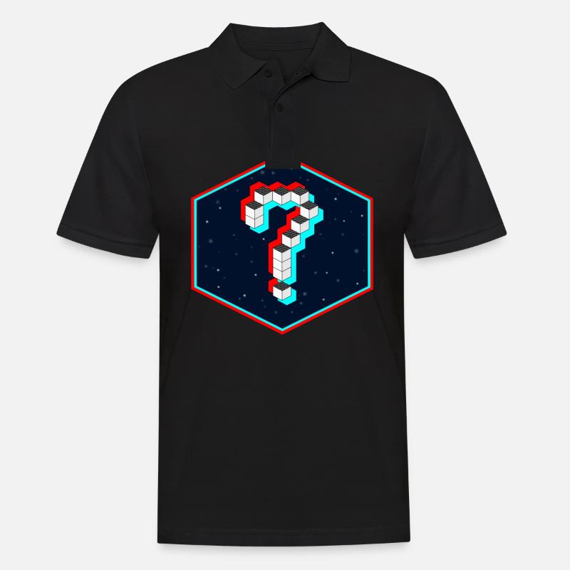 Die Frage - Männer Poloshirt - Schwarz
