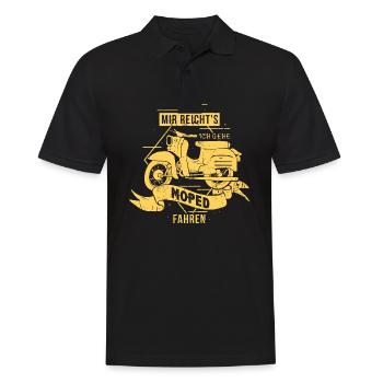 Moped fahren Ostalgie Schwalbe Simson Suhl - Männer Poloshirt - Schwarz - Vorne - Kai (181cm)