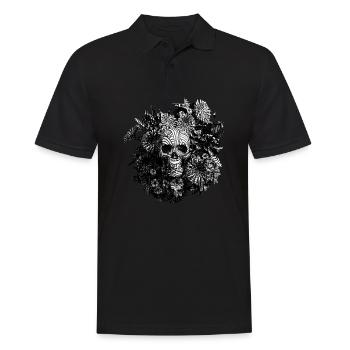 Engraved Skull - Men's Polo Shirt - black - Front - Kai (181cm)