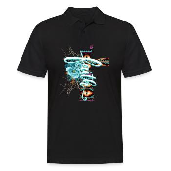 Glaube - Männer Poloshirt - Schwarz - Vorne - Kai (181cm)