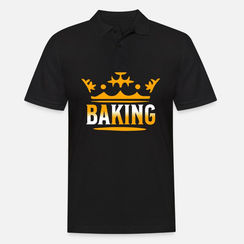 Backen - Männer Poloshirt - Schwarz