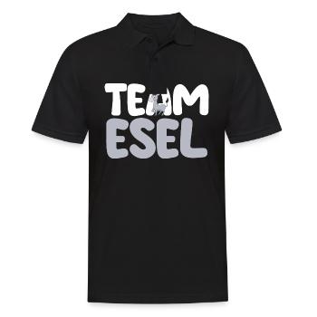 Esel - Männer Poloshirt - Schwarz - Vorne - Kai (181cm)