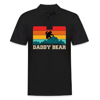 Daddy Bear climb the Mountain in Forest der Bär - Männer Poloshirt - Schwarz - Vorne - Kai (181cm)