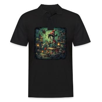 Zombie Imp Factory - Creepy - Men's Polo Shirt - black - Front - Kai (181cm)