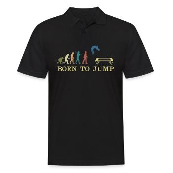 Gymnastik Turnen und Trampolin Akrobatik Sport - Männer Poloshirt - Schwarz - Vorne - Kai (181cm)