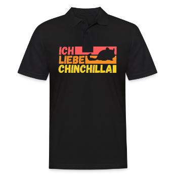 Ich Liebe Chinchilla - Männer Poloshirt - Schwarz - Vorne - Kai (181cm)