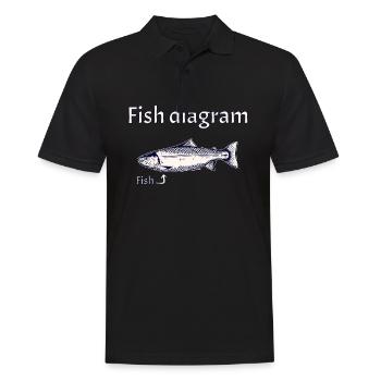 Fish diagram - Explained simply - Men's Polo Shirt - black - Front - Kai (181cm)