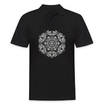 Mandala - Männer Poloshirt - Schwarz - Vorne - Kai (181cm)