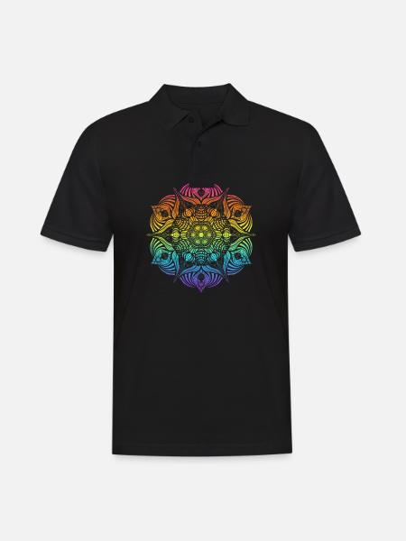 Mandala - Männer Poloshirt - Schwarz