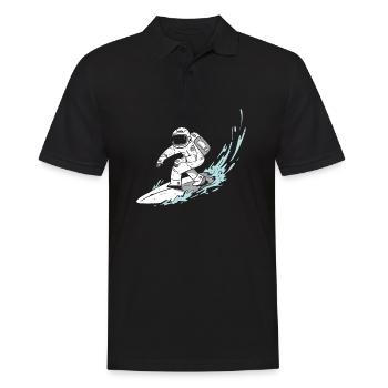 Astronaute terre étoiles cosmos cosmos univers - Polo Homme - noir - Devant - Kai (181cm)