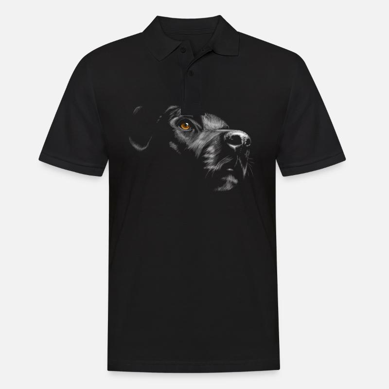 Labrador - Männer Poloshirt - Schwarz