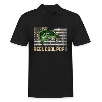 Moulinet Cool Pops Pêche Camo Drapeau Fête des Pères - Polo Homme - noir - Devant - Kai (181cm)