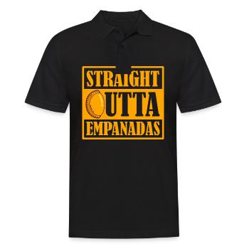 Straight Outta Empanadas Mexican Food Latin Filled - Men's Polo Shirt - black - Front - Kai (181cm)