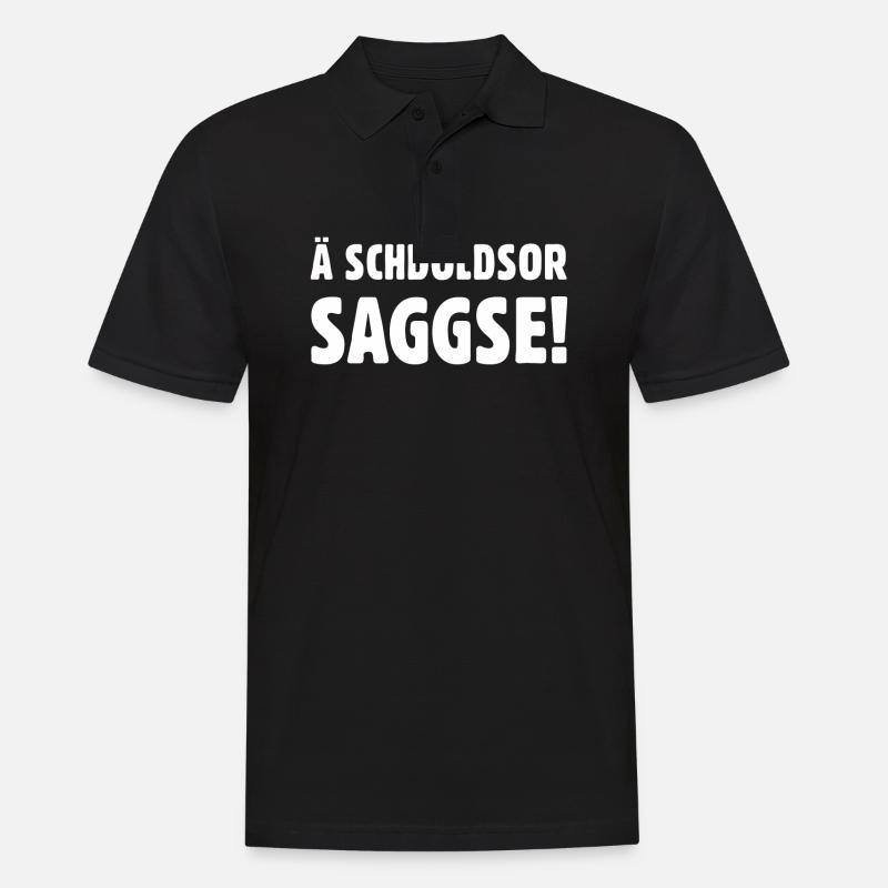 Ä schdoldsor Saggse! - Männer Poloshirt - Schwarz