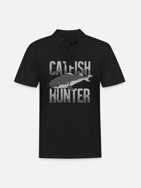 Catfish Chasseur Catfish Catfish Pêche au poisson-chat - Polo Homme - noir