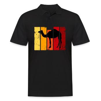 Chameau déserts animaux safari - Polo Homme - noir - Devant - Kai (181cm)