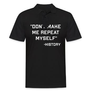 Lustiger Spruch für Geschichte Lehrer und - Männer Poloshirt - Schwarz - Vorne - Kai (181cm)