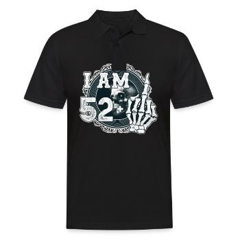 I'm 52 plus 1 middle finger Skull funny 53rd - Men's Polo Shirt - black - Front - Kai (181cm)