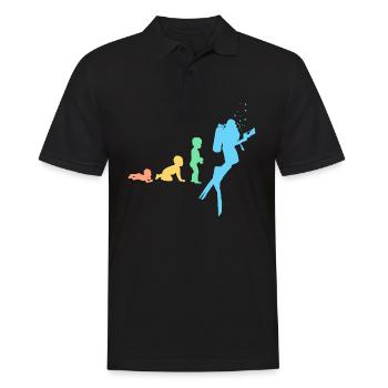 Evolution Diver - Männer Poloshirt - Schwarz - Vorne - Kai (181cm)