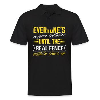 everyones a fence installer Design for a fence - Männer Poloshirt - Schwarz - Vorne - Kai (181cm)
