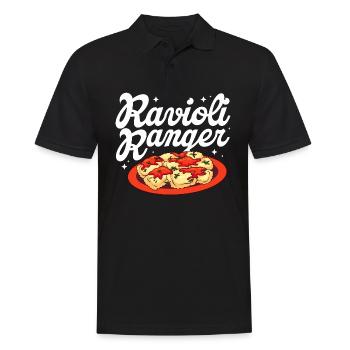 raviolis ranger Design pour un passionné de pâtes - Polo Homme - noir - Devant - Kai (181cm)