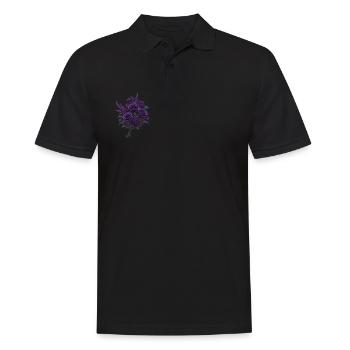VIOLET FLOWER - Men's Polo Shirt - black - Front - Kai (181cm)