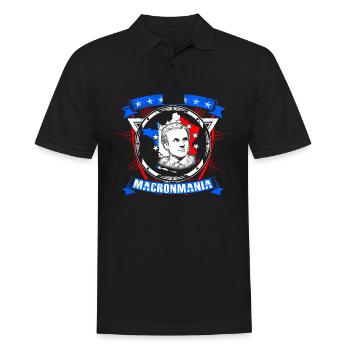 Frankreichs Emmanuel Macron Geschenkidee - Männer Poloshirt - Schwarz - Vorne - Kai (181cm)