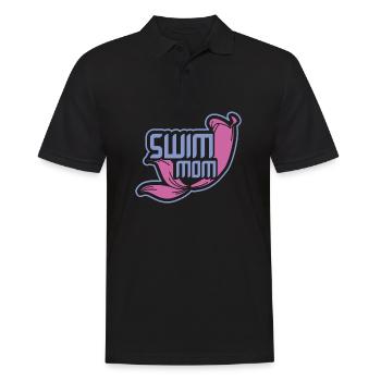 Schwimmer Mama Swim Mom Geschenk - Männer Poloshirt - Schwarz - Vorne - Kai (181cm)