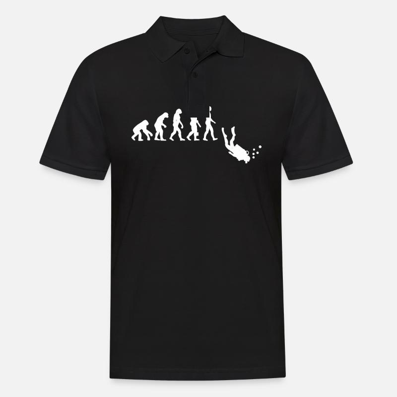 Funny Diver Evolution - Plongée sous-marine - Polo Homme - noir