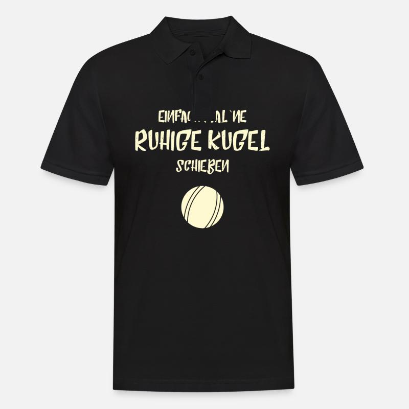 Boule Boccia Petanque - Männer Poloshirt - Schwarz