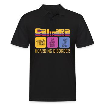 Retro Vintage Kamera und Fotografie Design für - Männer Poloshirt - Schwarz - Vorne - Kai (181cm)